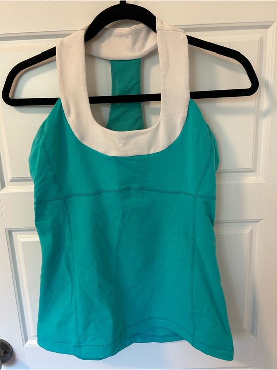 lululemon athletica Tops - lululemon athletica Teal Tank with White Collar